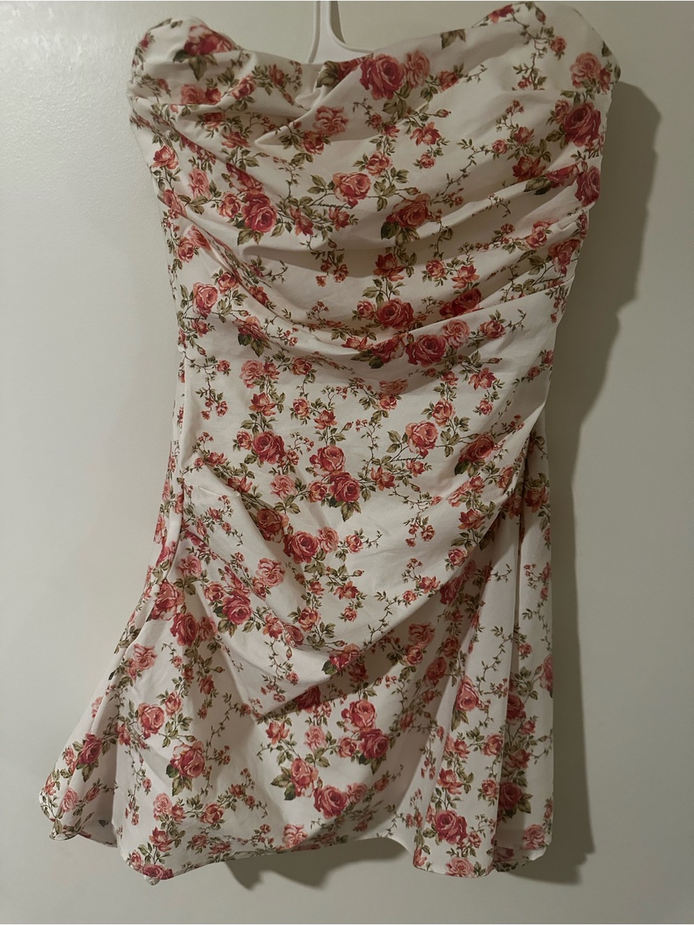 House of CB Jasmine Rose Print Draped Coset Dress- Homecoming/ semi-formal dress - Picture 3 of 10